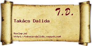 Takács Dalida névjegykártya